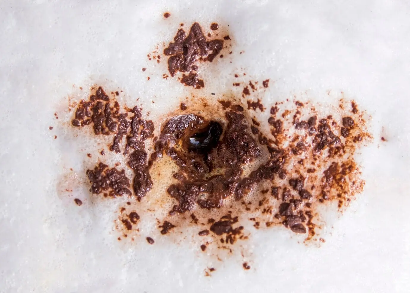 Draufsicht auf Kaffeeschaum