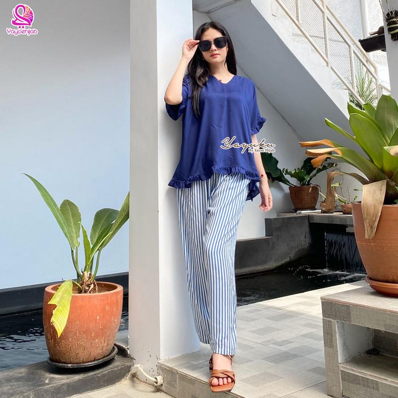 Kimi One Set Wanita Rayon Baju Setelan