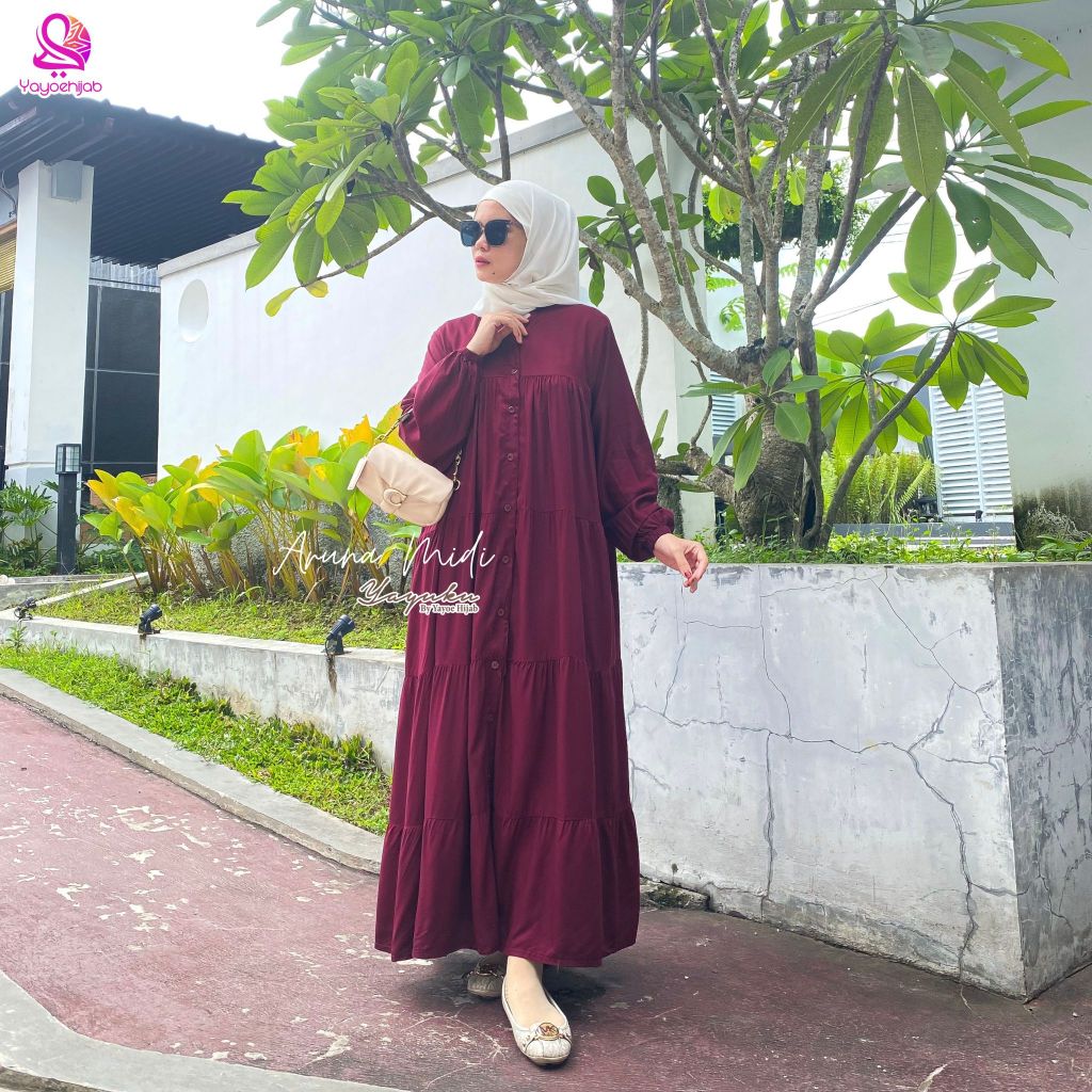 Pamella OneSet Rok Katun Rayon Motif Setelan Kemeja Wanita Busui Muslimah Kekinian