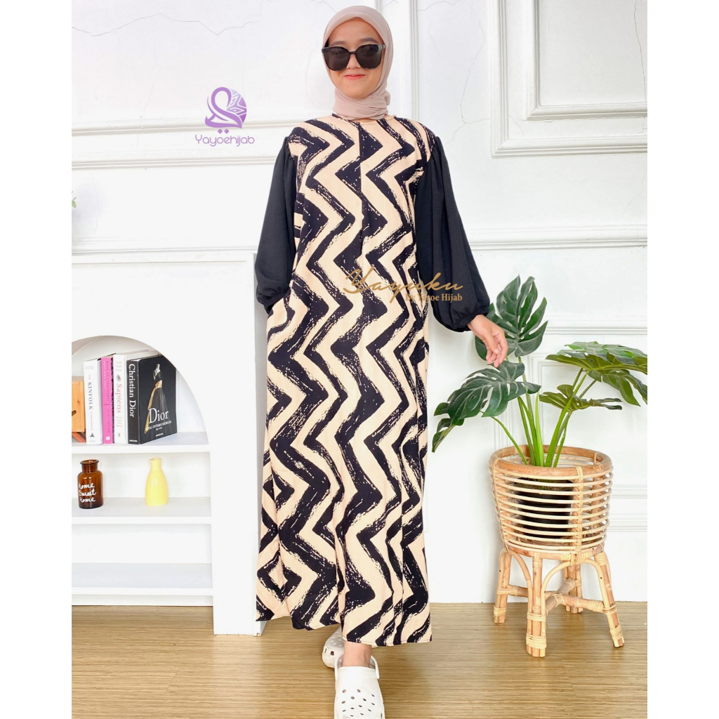Raya Setelan Tunik Wanit Terbaru Muslim Modern Kekinian Best Premium Bahan Adem Edisi Hari Raya Yayuku by Yayoe Hijab