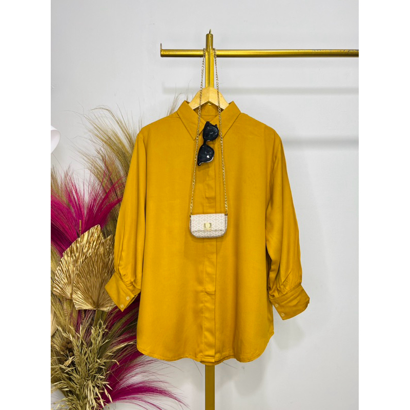 JIHAZZA KEMEJA POLOS WANITA OVERZISE SEMI TUNIK BAHAN RAYON TWILL PREMIUM HQ