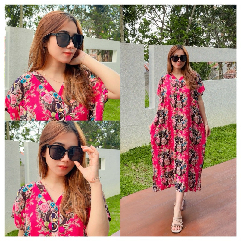 Bella Dress Wanita Jumbo Busui Rayon Viscose