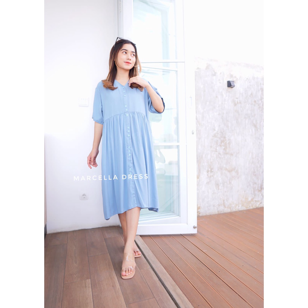 MARCELA DRESS WANITA RAYON TWILL / DASTER BUSUI RAYON TWILL / HOME DRESS WANITA / DASTER BISA COD
