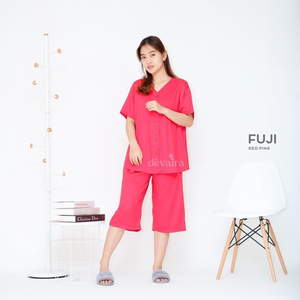 Fuji One Set Rayon Setelan Piyama Wanita Dewasa Celana 7/8 Busui Kekinian