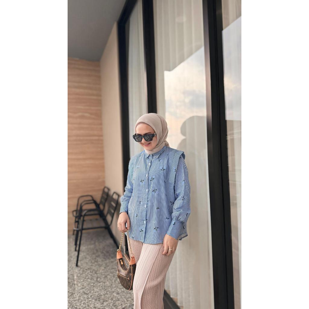 Pamungkas Atasan Cotton Blouse Wanita Elegant dan Mewah