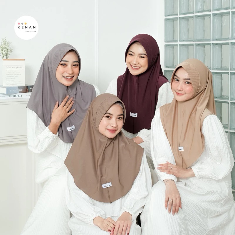 KENAN HIJAB Bergo Daily Hamidah DZEVADA Bahan Jersey